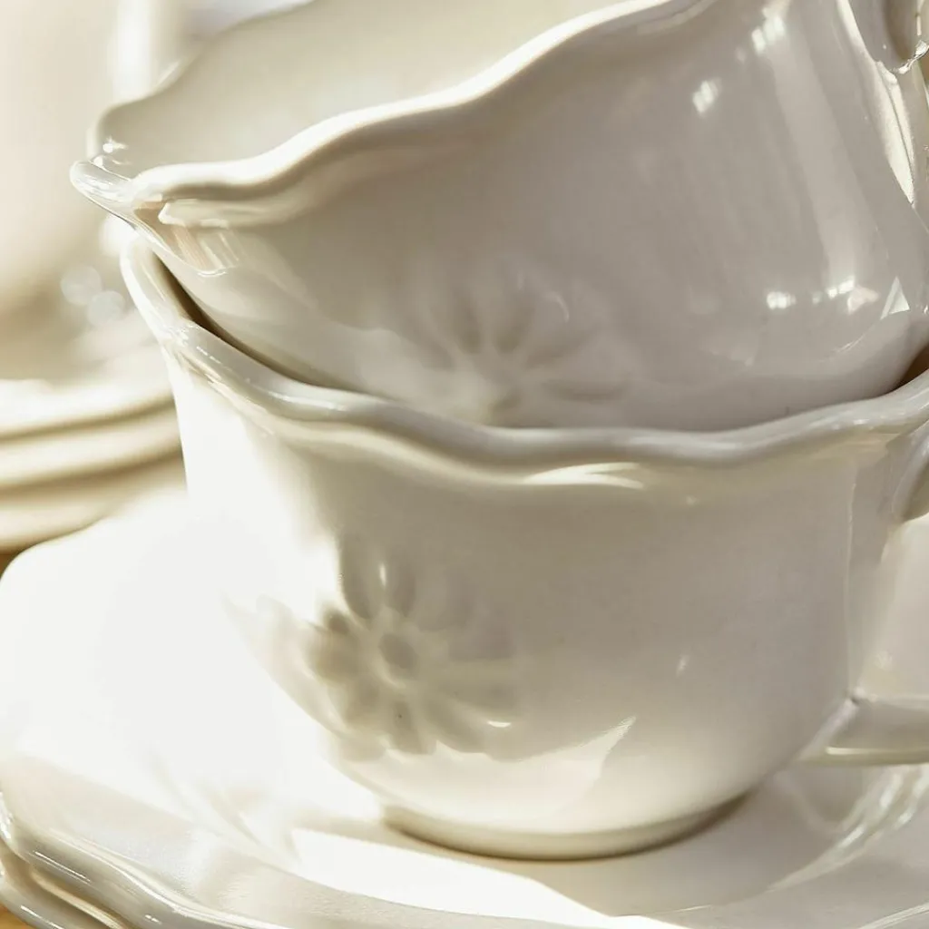 LOBERON Tasse mit Unterteller 6er Set Mallevesse New