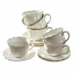 LOBERON Tasse mit Unterteller 6er Set Mallevesse New