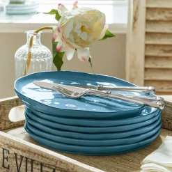LOBERON Teller 6er Set Biarré blau Hot
