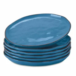 LOBERON Teller 6er Set Biarré blau Hot
