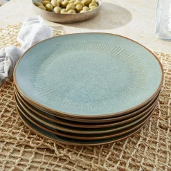 LOBERON Teller 6er Set Périers türkis/braun Discount