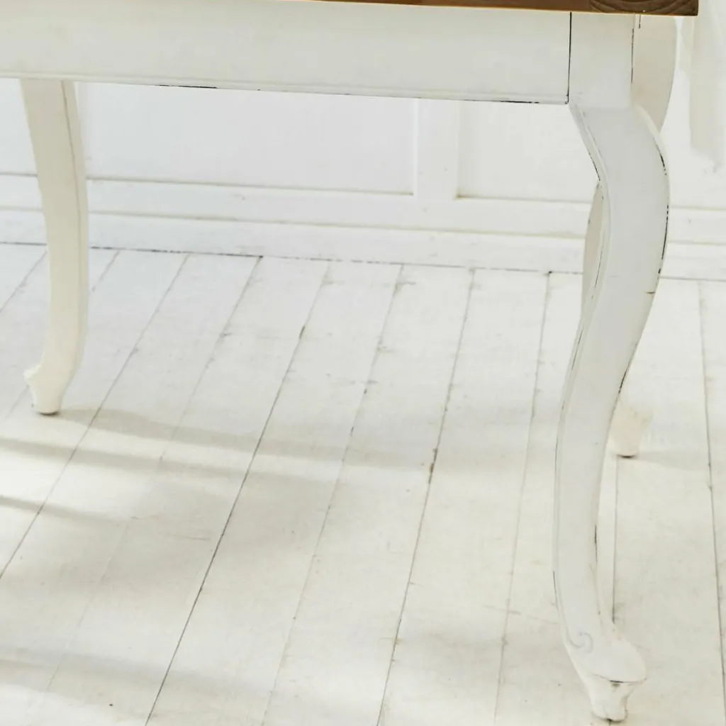 LOBERON Tisch Plaish antikweiß/braun Sale