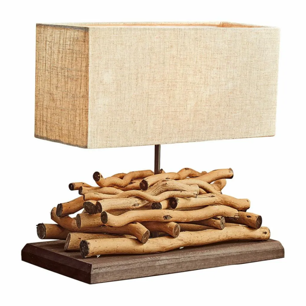 LOBERON Tischlampe Caribou leinen/braun Hot