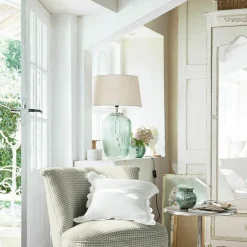 LOBERON Tischlampe Fenis creme/grün Outlet