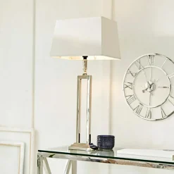 LOBERON Tischlampe Kinshaa creme/silber Outlet