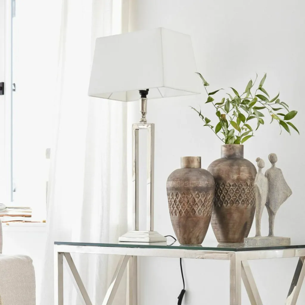 LOBERON Tischlampe Kinshaa creme/silber Outlet
