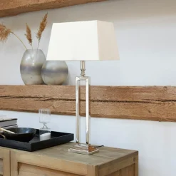 LOBERON Tischlampe Kinshaa creme/silber Outlet