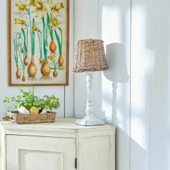 LOBERON Tischlampe Noelie braun/antikweiß Online