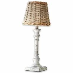 LOBERON Tischlampe Noelie braun/antikweiß Online
