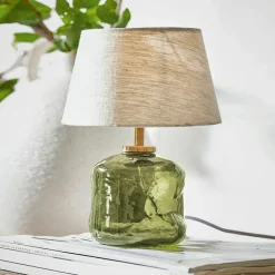 LOBERON Tischlampe Rufino grün/beige Online