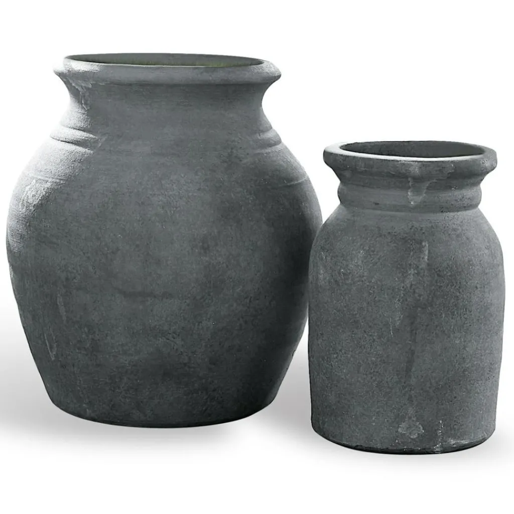 LOBERON Vase 2er Set Molduc antikgrau Sale