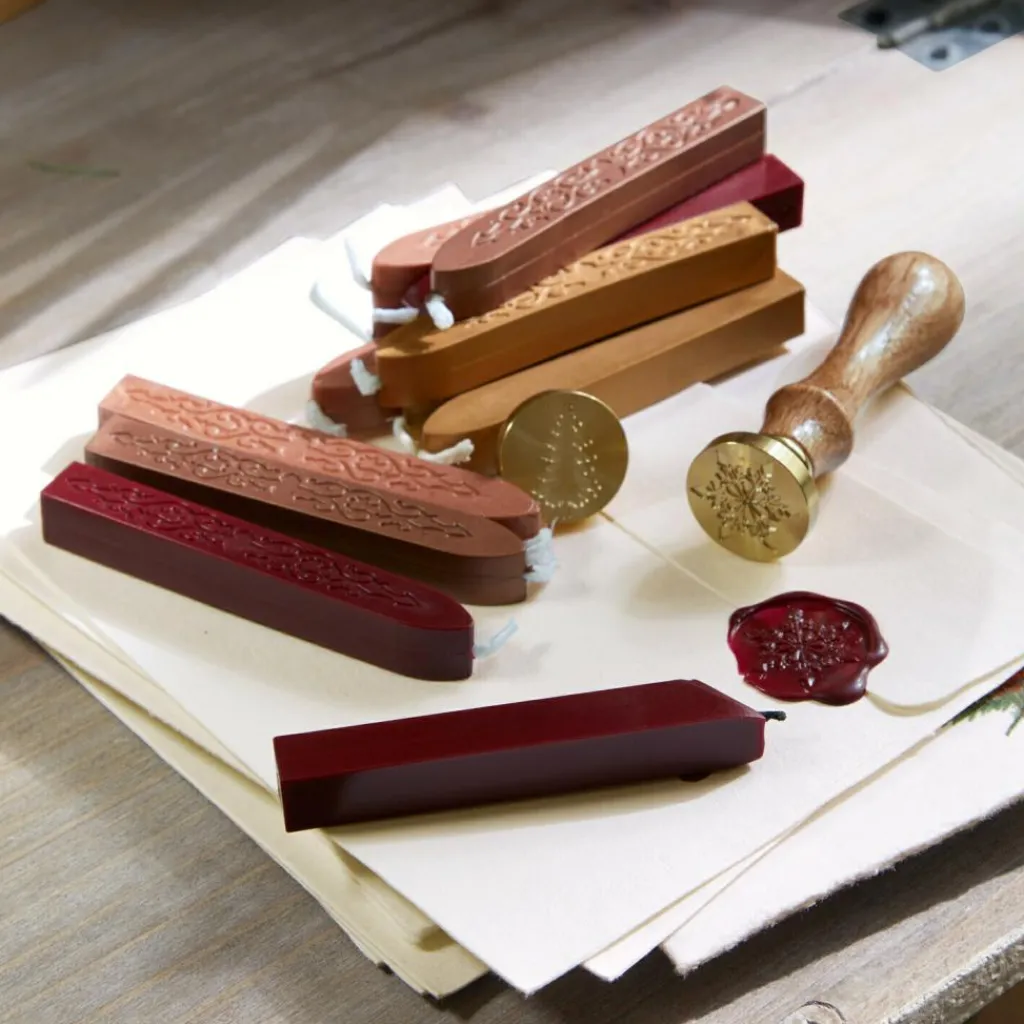 LOBERON Wachsstempel und Siegelwachs Movique braun/rot/gold Sale