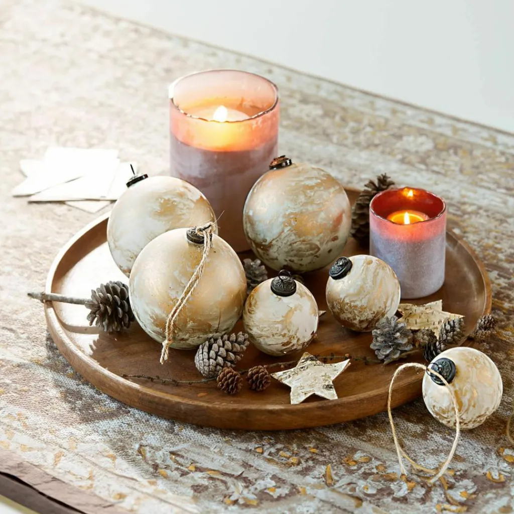 LOBERON Weihnachtskugel 6er Set Nymeria Hot