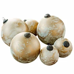 LOBERON Weihnachtskugel 6er Set Nymeria Hot