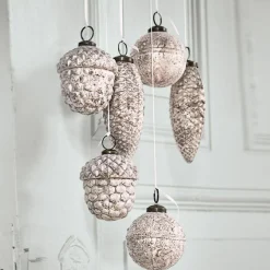 LOBERON Weihnachtsschmuck 6er Set Quirat weiß Best
