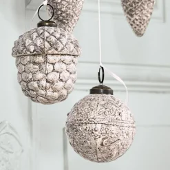 LOBERON Weihnachtsschmuck 6er Set Quirat weiß Best