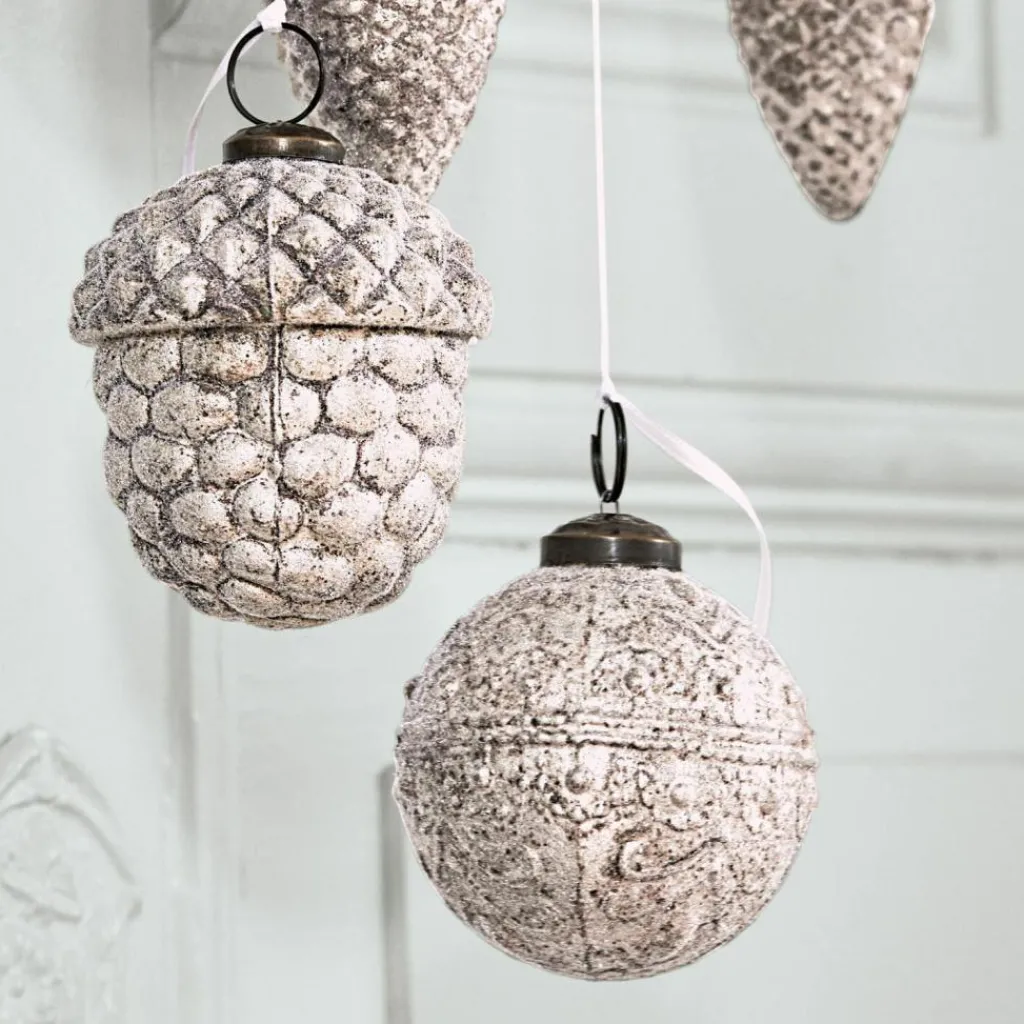 LOBERON Weihnachtsschmuck 6er Set Quirat weiß Best