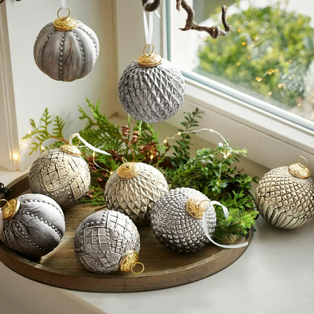LOBERON Weihnachtsschmuck 8er Set Silverlake