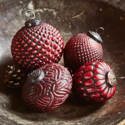 LOBERON Weihnachtsschmuck 4er Set Meyen rot Best