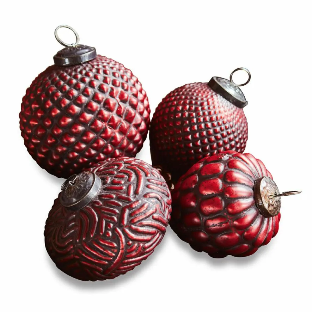 LOBERON Weihnachtsschmuck 4er Set Meyen rot Best
