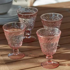 LOBERON Weingläser 4er Set Sarton rosa Hot