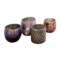 LOBERON Windlicht 4er Set Marine lila Hot