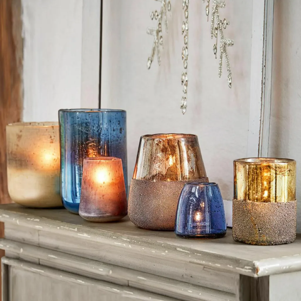 LOBERON Windlicht 6er Set Paro blau Best