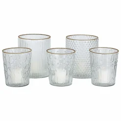 LOBERON Windlicht 5er Set Rosienne Hot