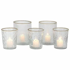 LOBERON Windlicht 5er Set Rosienne Hot