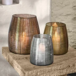 LOBERON Windlicht 3er Set Uvenar New